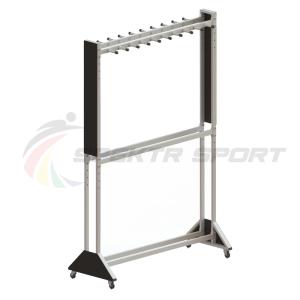 Купить Стеллаж для лыж мобильный + вешалка для палок на 20 пар Медиум-2М+ в Бежецке 